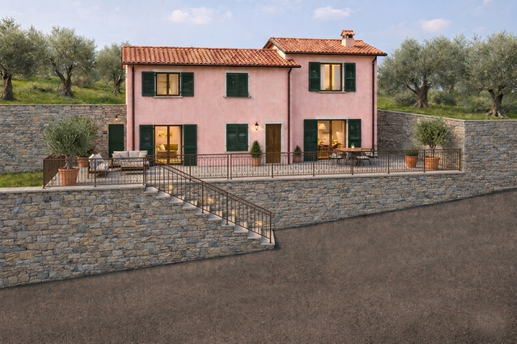 Recupero fabbricato agricolo con cambio d'uso in residenziale a Levanto